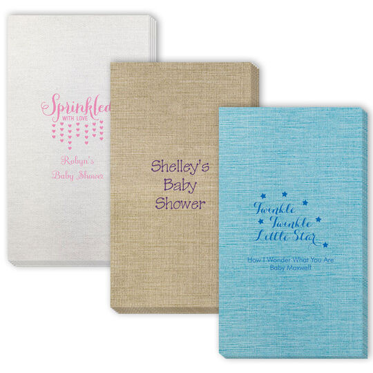 Design Your Own Baby Shower Bamboo Luxe Guest Towels